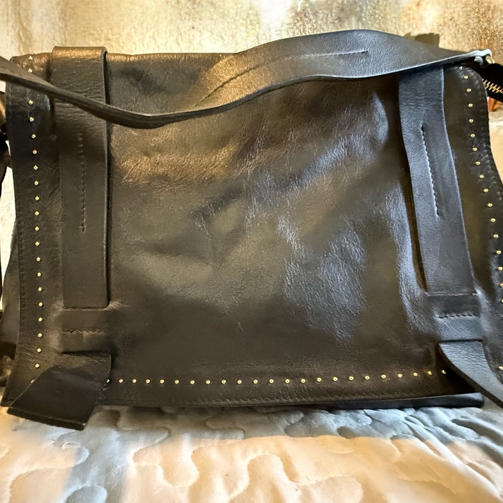 A.Baluchi Black Leather Bag